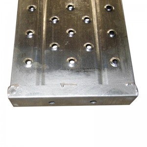 210 breedte gegalvaniseerde steiger stalen plank met 6 mm gat